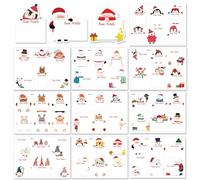 LEMESO Adesivi Natalizi per Pacchetti 120pz 60 Motivi Etichette Adesive Natalizie Chiudipacco Natalizi Etichette Regalo Natale Bigliettini per Regalo