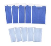 LEMESO Buste per Valigia Organizer, 10 Sacchetti da Viaggio Trasparenti con Zip, 5pz 20x30cm + 5pz 30x40cm, Buste per Vestiti, Ideali per Viaggio, Palestra e Organizzazione