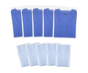 LEMESO Buste per Valigia Organizer, 10 Sacchetti da Viaggio Trasparenti con Zip, 5pz 20x30cm + 5pz 30x40cm, Buste per Vestiti, Ideali per Viaggio, Palestra e Organizzazione