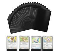LEMESO Bustine Carte Sleeves 150 pz Pacchetti Tasche Carte Magic Nero Carte da Gioco Bustine Trasparenti per Carte Proteggi Carte Taglia Universale Custodie Trasparenti per Carte