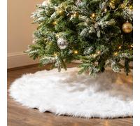 LEMESO Gonna Albero di Natale, Copri Base Albero Natale, Tappeto Bianco 78cm, Copertura Piede, Decorazioni Natalizie per La Casa