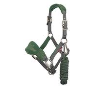 LeMieux Vogue Fleece Headcollar & Rope Hunter Green, Unisex-Adult, Pony