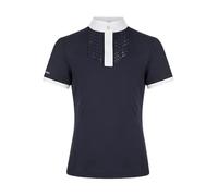 LeMieux Young Rider Belle Show Shirt con morbido tessuto elasticizzato, top sportivo per cavalieri equestri, maglietta classica leggera a maniche corte, Marina Militare, 13-14 anni