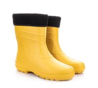 LEMIGO Damen Gummistiefel Jessy aus Schaumstoff sehr leicht (Giallo/Grau, 37)