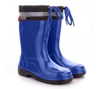 Lemigo Unisex Bambini Stivali in Gomma con Polsino Stivali da Pioggia Scarpe da Pioggia KIM 20-35 EU (Blu, 21)
