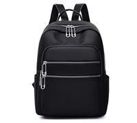 LEMITA Zaino femminile Borse scolastiche Borsa a tracolla studente adolescente Zaino di colore solido Zaino da donna, nero, 26 * 14 * 34CM