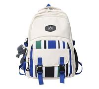 LEMITA Zaino fresco vento scuola superiore borsa scuola scuola femminile zaino scuola media, bianco, borsa singola