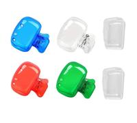 LEMLIN Coprispazzolino da denti,6 protezioni per spazzolino da denti, 4 colori, protezione per testa di spazzolino da denti clip in plastica per bagno, per uso domestico,Scuola e viaggi