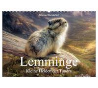 Lemminge - Kleine Helden der Tundra (Wandkalender 2027 DIN A2 quer), CALVENDO Monatskalender: Lemminge - winzig, wild und wunderbar!