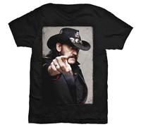 Lemmy - T-Shirt # L Black Unisex # Pointing Photo