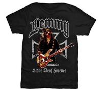 Lemmy - T-Shirt # S Black Unisex # Iron Cross Stone Deaf Forever