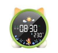 LEMNOI Sveglia per bambini, con 3 livelli di luminosità regolabili, 5 tipi di luci, 7 brani per il sonno, sveglia ricaricabile con funzione snooze per bambini, Con display della temperatura