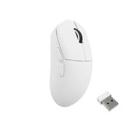 LEMOKEY G1 8K Wireless Bluetooth 5.1/2.4 GHz/Wired Mouse Ottico, Ultra-Leggero, 55g Programmabile PixArt 3395 Sensore con Fino a 26.000/30000 DPI/ 650/750 IPS per Windows Mac Linux - Bianco