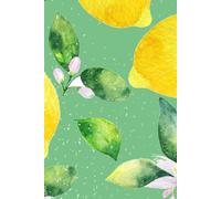 Lemon and Leaves Cute Fruit 50 Watermark Blank Page Notebook/Journal