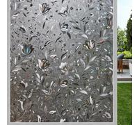 LEMON CLOUD Pellicola per Finestre per Proteggere la Tua Privacy, Vetro Colorato Senza Colla, Copertura Decorativa ad Adesione Statica, Tulipano 3D (90 x 400 cm, Grigio-nero)