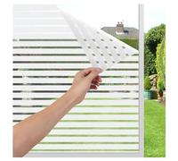 LEMON CLOUD Pellicola Privacy per Finestre Autoadesiva Senza Colla Static Cling Stripe Pellicola Decorativa Smerigliata per Finestre Glass Film Anti UV 44,5x200cm Motivo a Strisce