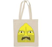 Lemon face Borsa Tote in Cotone Naturale Bianco