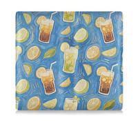 Lemon Juice Blue Art Painting Premium Leather Toursuit auto immatricolazione e assicurazione titolare della carta di assicurazione Prefetto Car Essentials Portafoglio per carte, documenti essenziali
