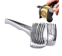 Lemon Slicer - Slicer di cipolla | Pomodori pomodori | Taste di in acciaio inossidabile con manico | Utensili da taglio anti-slip | Cutter di frutta rotondo portatile multiuso, frutta e verdu