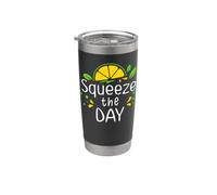 Lemon Squeeze the Day Sign,When Life Gives You Lemons Coffee Bicchiere termico in acciaio inox doppia parete