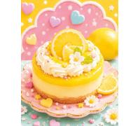 Lemon Torte Dreams Notebook: Cute French Patisserie Dessert Notebook for Notes, Recipes, School, Journaling & Everyday Writing