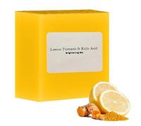 Lemon & Turmeric Kojic Acid Brightening Soap, Sapone schiarente all'acido kojico e limone e curcuma, Sapone all'acido Kojico, Saponetta Alla Curcuma, Sapone al limone per la pulizia (1)