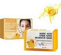 Lemon Turmeric Kojic Acid Soap, Brightening Lemon Turmeric & Kojic Acid Soap, Orange Vitamin C Handmade Soap, Cleanser Bar Soap for Hyperpigmentation & Exfoliating (1pcs)
