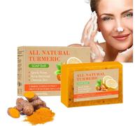 Lemon Turmeric Kojic Acid Soap - Sapone curcuma, sapone acido al limone e curcuma-kojic Acid Soap for Dark Spots, Brightening Lemon Turmeric & Kojic Acid Soap For Face (1 pezzo)