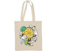 Lemon When Life Gives You Lemons - Borsa tote in cotone naturale, colore: Bianco