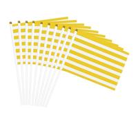 Lemon Zest Yellow Stripes Pattern Print Handheld Flag Portable Bandiere Celebration Feste Vacanze Decor Gathering Eventi