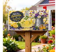 Lemonade - Coperture magnetiche per cassette postali, da giardino, rustiche, margherite, mirtilli, estive, gialle, per decorazioni esterne, 45 x 53 cm