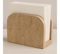 LemonRoad Portatovaglioli in travertino per tavolo, dispenser di tovaglioli in pietra, per cucina, sala da pranzo, tavolo decorativo per la casa, porta carta velina da controsoffitto, 14,9 x 6,3 x