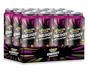 Lemonsoda Energy Activator - gusto TROPICAL TRIP - 33 cl 330ml [Confezione da 12] - Lemon Soda (New Packaging)