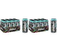 Lemonsoda Energy | Icy Breeze, Energy Drink Zero Zuccheri con Taurina, 12 Lattine da 50 cl, Note di Limone, Vitamine, Caffeina ed Estratto di Guaranà (Confezione da 2)