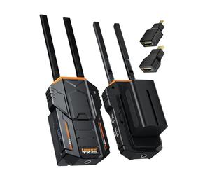 Lemorele 200M Wireless Video Transmitter and Receiver with 2 4400mAh Batteries, 1080P Wireless HDMI 5G Transmission with Loopout HDMI and IR for Live Streaming/Film Production/Photography