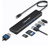 Lemorele Hub USB C 3.0 - Docking Station USB C 8 in 1 Adattatore USB C Hub a HDMI 4K, 3 USB 3.0, PD 100W, SD/TF, USB C HDMI Adattatore Macbook Air/Pro, iPad,Windows, Switch, Steam Deck