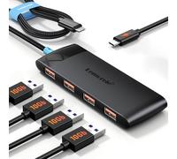 Lemorele Hub USB C 3.2 Gen 2 10 Gbps per Macbook Adattatore USB C Hub Laptop 4 Porte USB Multiple per PC Smartphone Android Windows Linux Dongle Adapter USB C Docking Station 3.2