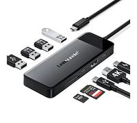 Lemorele Hub USB-C 9 in 1, HDMI, 4 USB-A, USB-C Dati, SD/TF, PD 100W | 3 USB-A 3.0 + USB-A 2.0; collega schermo, storage, tastiera, mouse e altre periferiche da un solo USB-C, per lavoro e viaggio