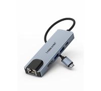 Lemorele Hub USB C Ethernet, 5-in-1 Alluminio Docking Station con HDMI 4K, 5in1