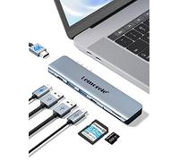 Lemorele Hub USB C Macbook Adattatore 7 in 2, Alluminio Dongle USB C Hub con HDMI 4K, 2*USB 3.0, PD 100W, SD TF, Dati USB-C Hub per MacBook Air M1 2018-2024, MacBook Pro M1 2016-2023 Mac Adapter