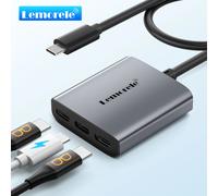 LemoreleTC520 Dock doppio tipo C per occhiali AR Display doppio schermo 4K Ricarica PD da 100 W Plug & Play per laptop aziendali Mobile