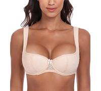 Lemorosy - Reggiseno Donna Balconcino con Ferretto e Spalline Imbottite Push-up Classico a Mezza Coppa (Beige5D)
