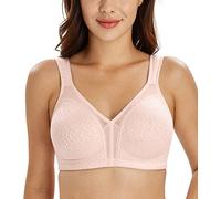 Lemorosy Reggiseno Minimizer Taglie Forti da Donna Comodo per Quotidiana Coppe Piene Non Imbottite Senza Ferretto a Tenuta Forte (9F,Rosa)