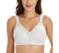 Lemorosy Reggiseno Minimizer Taglie Forti da Donna Comodo per Quotidiana Coppe Piene Non Imbottite Senza Ferretto a Tenuta Forte (9C,Bianco)
