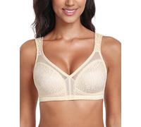 Lemorosy Reggiseno Minimizer Taglie Forti da Donna Comodo per Quotidiana Coppe Piene Non Imbottite Senza Ferretto a Tenuta Forte (5F,Beige)