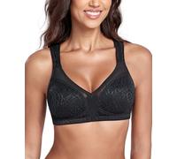 Lemorosy Reggiseno Minimizer Taglie Forti da Donna Comodo per Quotidiana Coppe Piene Non Imbottite Senza Ferretto a Tenuta Forte (4G,Nero)