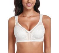 Lemorosy Reggiseno Minimizer Taglie Forti da Donna Comodo per Quotidiana Coppe Piene Non Imbottite Senza Ferretto a Tenuta Forte (5F,Bianco)