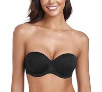 Lemorosy Reggiseno Senza Spalline Donna Ferretto Coppe Sagomate(5F,Nero)