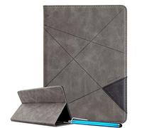 LEMORRY Cover per Custodia per Samsung Galaxy Tab S7+ / T970 / T976B Cover Custodia in Pelle per Tablet Premium Flip Case con Fessure per Carte, Cavalletto, Magnetico Nascosto (Grigio)