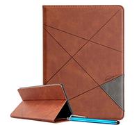LEMORRY Cover Samsung Galaxy Tab A 8.0 (2017) / T380 / T385, Custodia per Tablet in Pelle Premium Flip Cover con Fessure per Carte, Cavalletto, Magnetico Nascosto (Marrone)